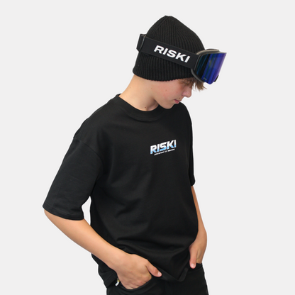 Riski 'Free Rider' Oversized Graphic T-Shirt - Black