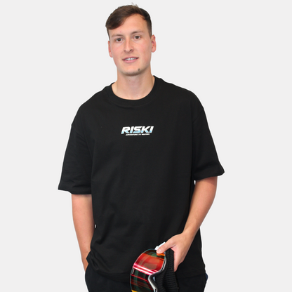 Riski 'Free Rider' Oversized Graphic T-Shirt - Black