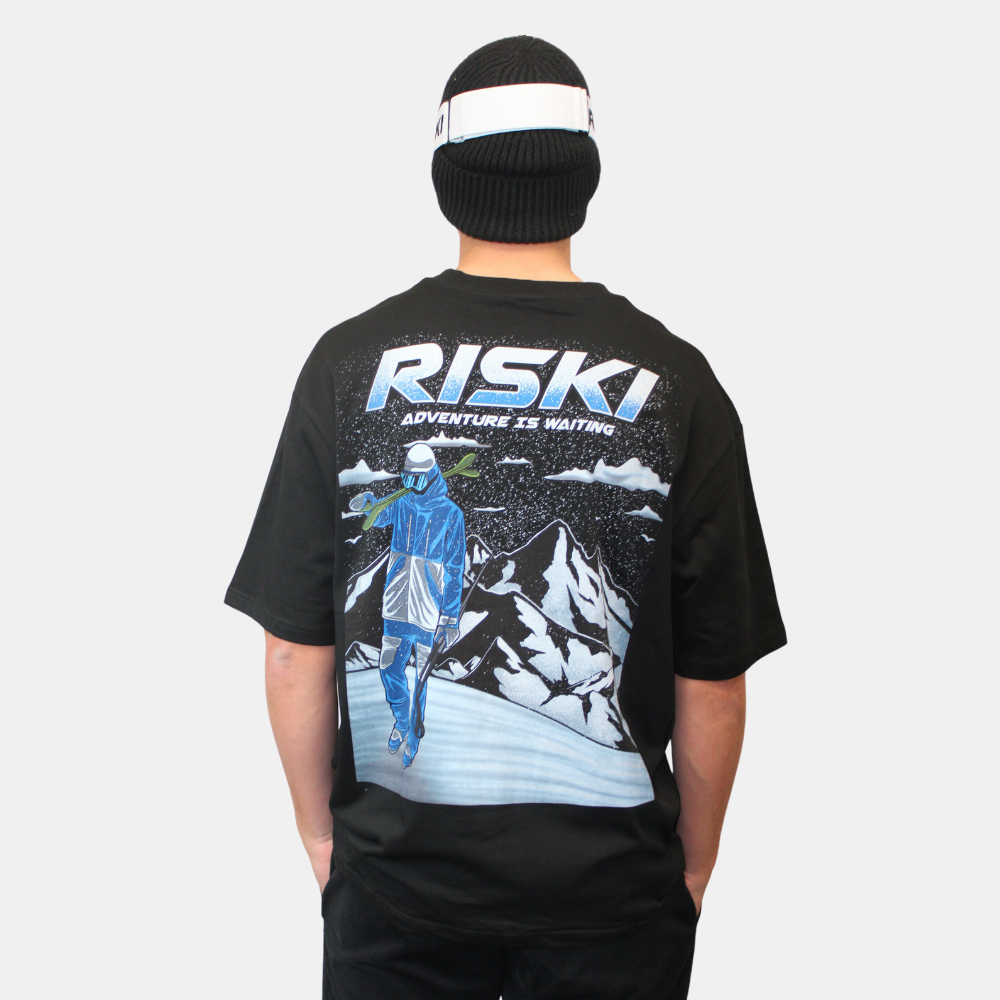 Riski 'Free Rider' Oversized Graphic T-Shirt - Black